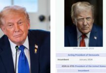 Trump posta montagem em que é o presidente da Venezuela