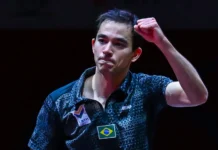 Hugo Calderano conquista vaga na Copa do Mundo de tênis de mesa