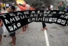 Ambulantes bloqueiam Avenida Epitácio Pessoa e cobram diálogo com a PMJP